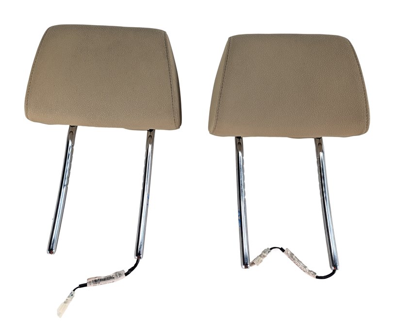 Thumbnail 3: 11-18 BMW X3 X4 F25 LEFT DRIVER & RIGHT PASSENGER SEAT HEADREST SET/2 (Beige)