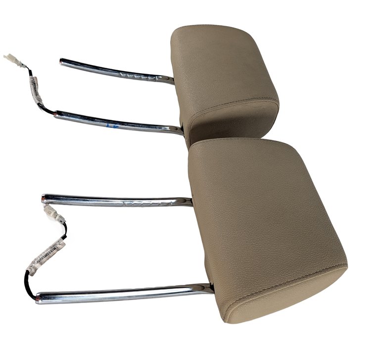 Thumbnail 4: 11-18 BMW X3 X4 F25 LEFT DRIVER & RIGHT PASSENGER SEAT HEADREST SET/2 (Beige)