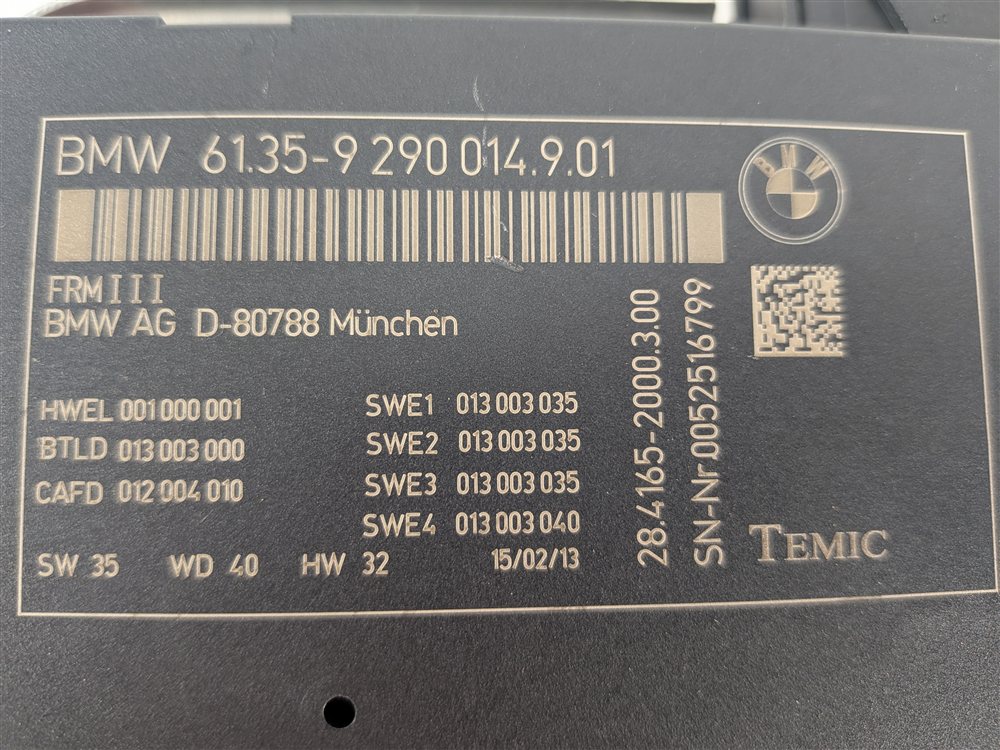 Thumbnail 10: 10-17 BMW 5 6 7 M5 X3 X4 (F06 F10 F12 F25 F26) FRM III BODY LIGHT CONTROL MODULE