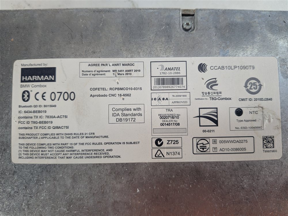 Thumbnail 6: 2012-2016 BMW 320i 328i 335i X3 (F25 F30) BLUETOOTH COMMUNICATION COMBOX MODULE