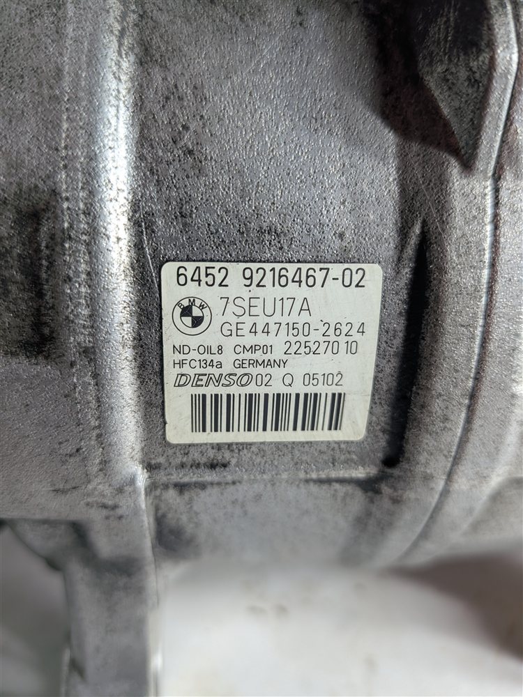 Thumbnail 8: 2013-2018 BMW X3 X4 (F25 F26) 28dX / 28iX - 2.0L ENGINE A/C COMPRESSOR PUMP