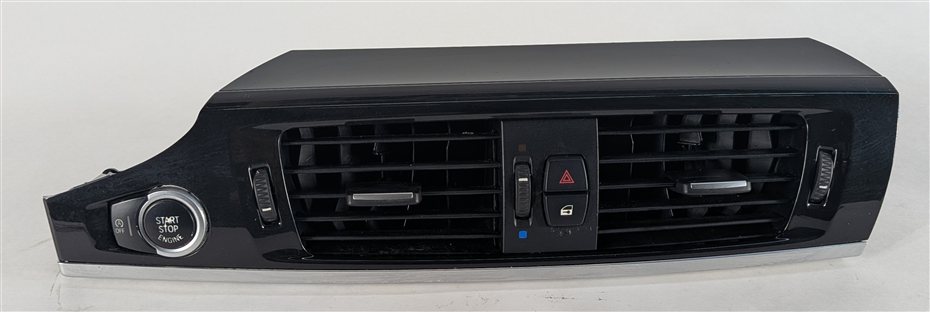 Thumbnail 2: 2014 BMW X3 (F25) FRONT CENTER DASH AC VENT w/ HAZARD START STOP SWITCH (Black)