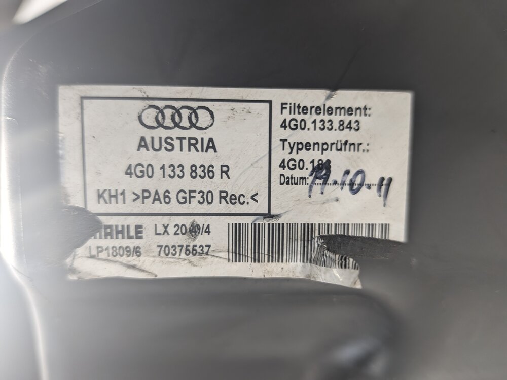 Thumbnail 8: 2012-2018 AUDI A6 A7 (C7 4G8) 3.0L ENGINE AIR INTAKE FILTER HOUSING BOX