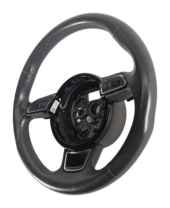 Thumbnail 4: 12-18 AUDI A6 A7 S6 S7 C7 4G8 3-SPOKE STEERING WHEEL w/ PADDLES (Brown)