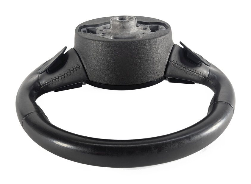 Thumbnail 6: 12-18 AUDI A6 A7 S6 S7 C7 4G8 3-SPOKE STEERING WHEEL w/ PADDLES (Brown)