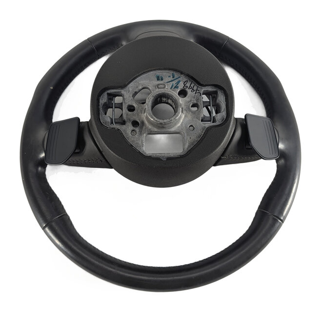 Thumbnail 7: 12-18 AUDI A6 A7 S6 S7 C7 4G8 3-SPOKE STEERING WHEEL w/ PADDLES (Brown)