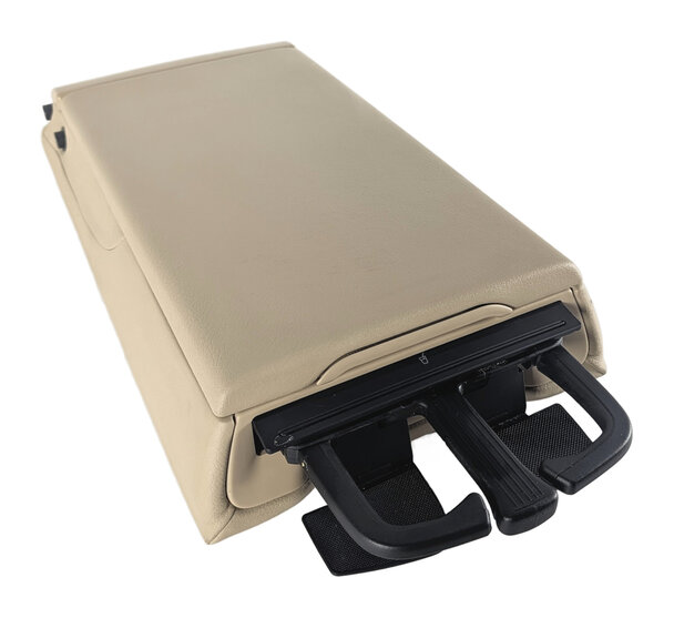 12-15 AUDI A6 A7 S6 S7 (C7 4G 4G8) REAR SEAT FOLD DOWN ARMREST CUPHOLDER (Beige)