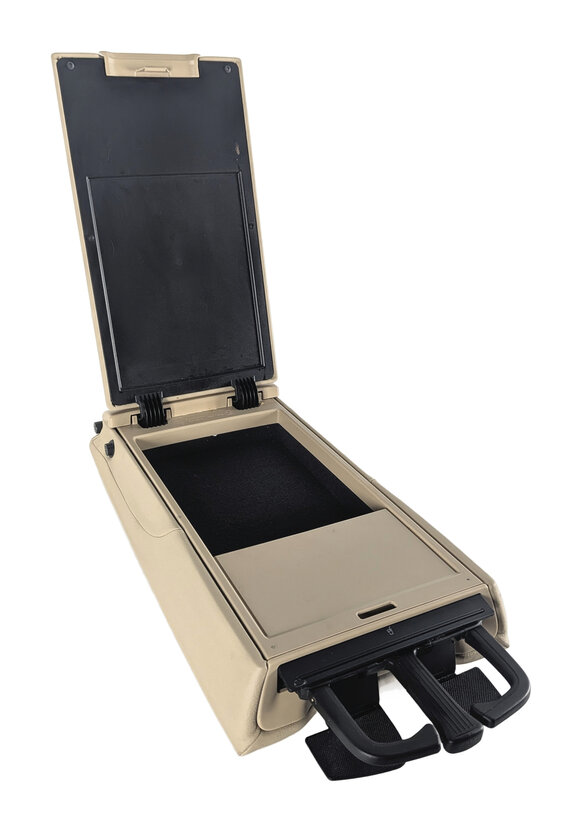 Thumbnail 3: 12-15 AUDI A6 A7 S6 S7 (C7 4G 4G8) REAR SEAT FOLD DOWN ARMREST CUPHOLDER (Beige)