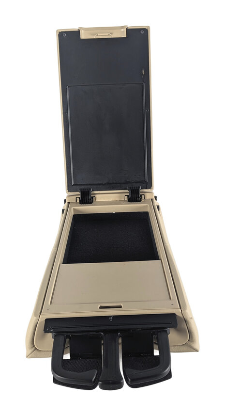 Thumbnail 4: 12-15 AUDI A6 A7 S6 S7 (C7 4G 4G8) REAR SEAT FOLD DOWN ARMREST CUPHOLDER (Beige)