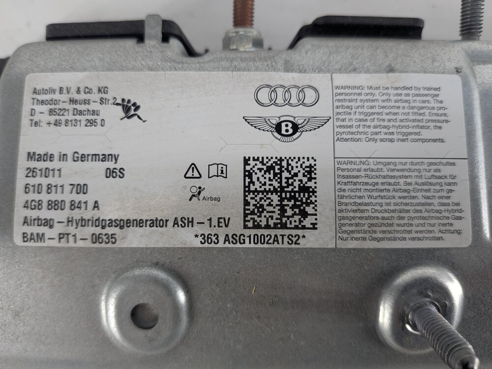 Thumbnail 8: 2012-2017 AUDI A6 S6 A7 S7 RS7 (C7) LEFT DRIVER KNEE AIRBAG SRS AIR BAG (Black)