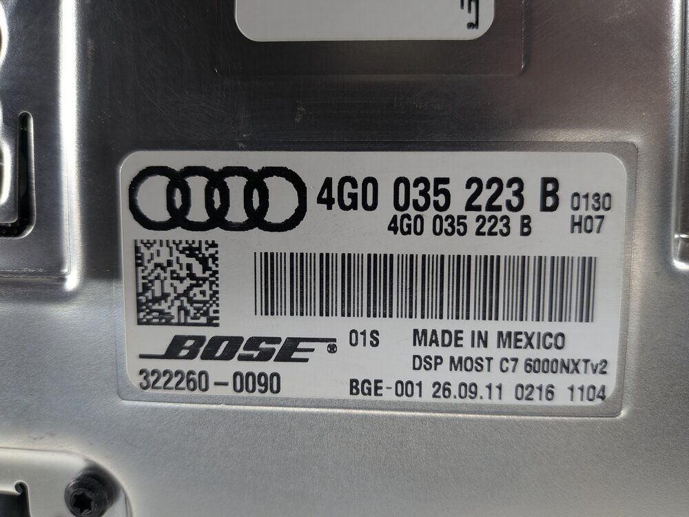 Thumbnail 9: 2011-2015 AUDI A7 S7 RS7 A8 (C7 4G8 D4 4H) RADIO STEREO BOSE AUDIO AMP AMPLIFIER