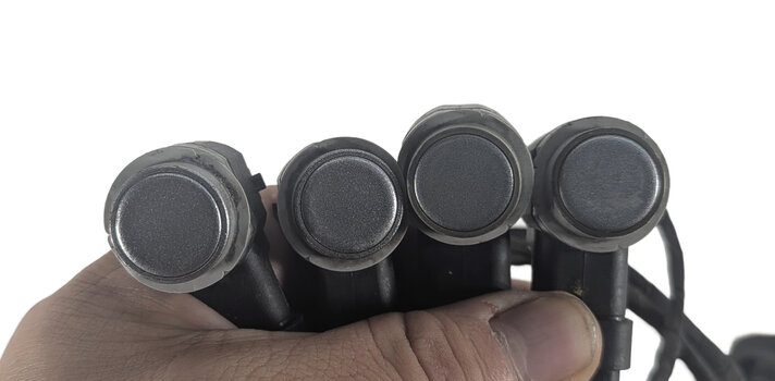 Thumbnail 8: 2012 AUDI A6 (C7 4G) REAR PARK ASSIST PDC SENSOR SET/4 w/ WIRE HARNESS (Gray)