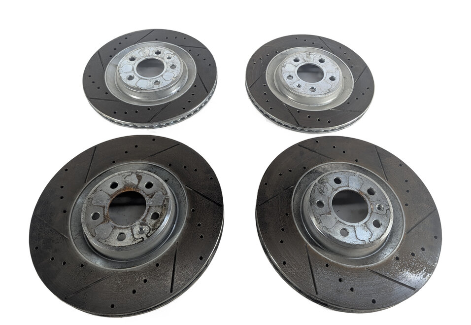 Thumbnail 7: 2012 AUDI A6 (C7 4G) POWER STOP FRONT & REAR DRILLED SLOTTED BRAKE ROTOR SET/4