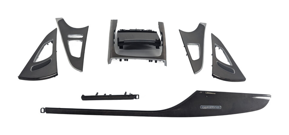 Thumbnail 2: 2012 AUDI A6 (C7 4G) INTERIOR DOOR DASH CENTER CONSOLE COVER TRIM SET/8 (Walnut)