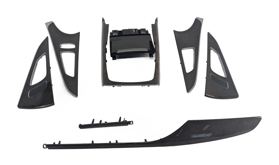 Thumbnail 3: 2012 AUDI A6 (C7 4G) INTERIOR DOOR DASH CENTER CONSOLE COVER TRIM SET/8 (Walnut)