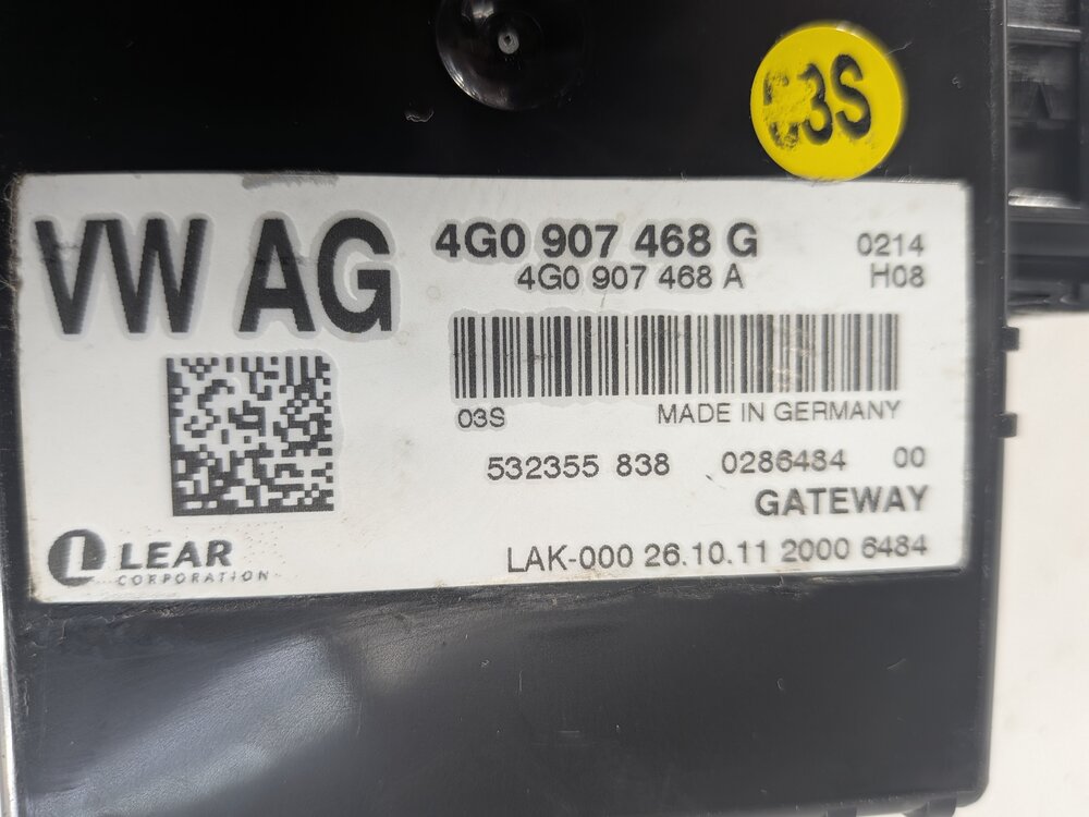 Thumbnail 9: 2012 AUDI A6 (C7 4G) DATA BUS CAN GATEWAY DIAGNOSTIC INTERFACE CONTROL MODULE