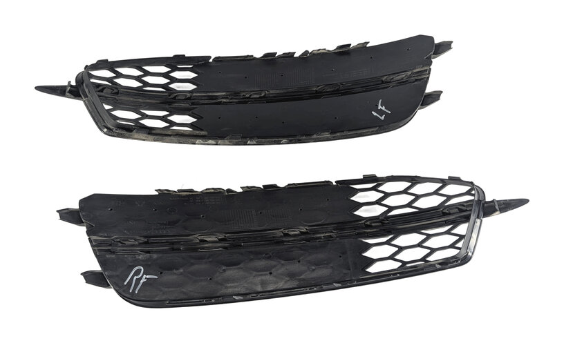Thumbnail 5: 2012 AUDI A6 (C7 4G) FRONT LEFT/RIGHT LOWER BUMPER HONEYCOMB GRILLE INSERT SET/2