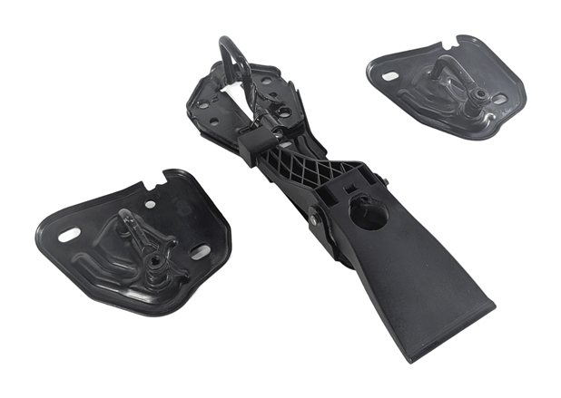 2012 AUDI A6 (C7 4G) FRONT HOOD LID LATCH STRIKER PLATE w/ SAFETY CATCH SET/3