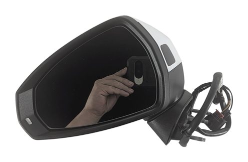 Thumbnail 3: 15-20 AUDI A3 S3 (8V) LEFT DRIVER DOOR MIRROR HEATED BLIND SPOT SIGNAL (White)
