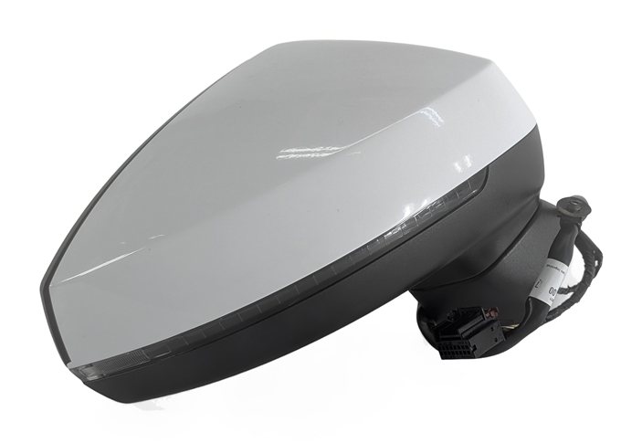 Thumbnail 6: 15-19 AUDI A3 S3 8V RIGHT PASSENGER DOOR MIRROR HEATED BLIND SPOT SIGNAL (White)