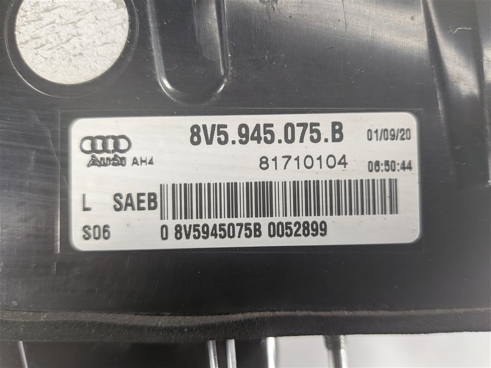 Thumbnail 10: 17-19 AUDI A3 (8V) REAR LEFT INNER TRUNK MOUNTED LED TAILLIGHT TAIL LIGHT LAMP