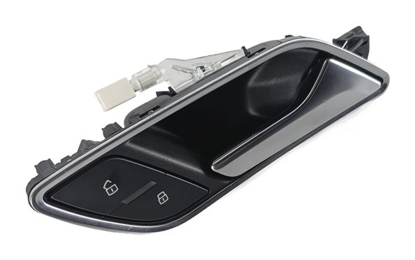 15-20 AUDI A3 S3 (8V) REAR RIGHT INTERIOR DOOR HANDLE w/ LOCK SWITCH BUTTON