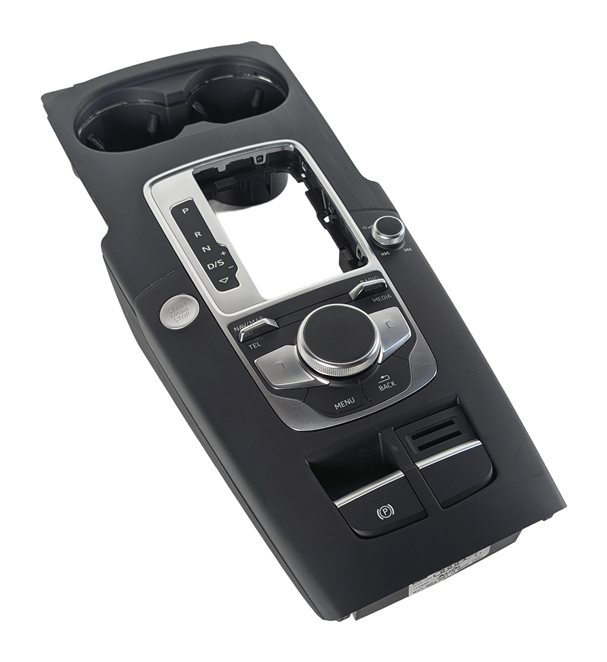 2020 AUDI A3 S3 8V MMI MEDIA NAVIGATION CONTROL PANEL w/ CONSOLE TRIM CUP HOLDER