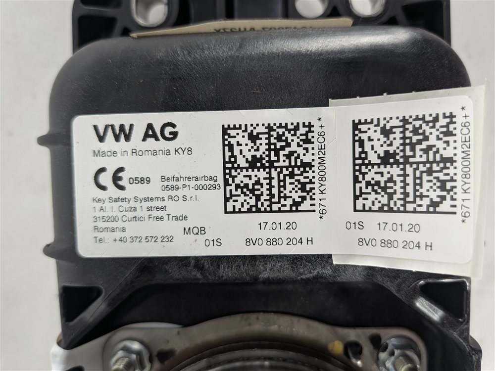 Thumbnail 8: 2015-2020 AUDI A3 S3 (8V) FRONT RIGHT PASSENGER DASH SRS AIRBAG AIR BAG