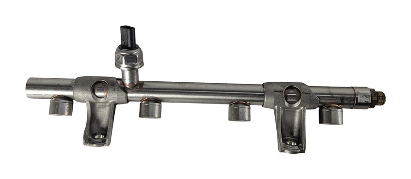 Thumbnail 3: AUDI 19-20 A3 21-24 Q3 (8V F3) 2.0L TURBO ENGINE FUEL RAIL w/ PRESSURE SENSOR