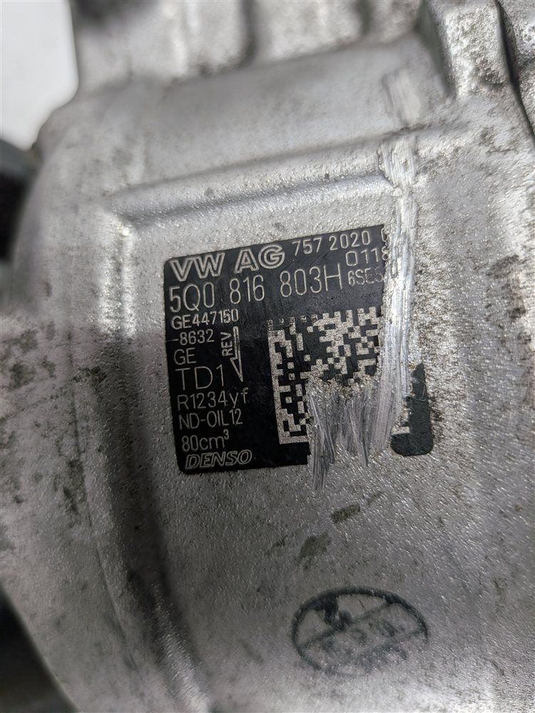 Thumbnail 9: 18-24 AUDI A3 S3 Q3 (8V 8U F3) / VW GOLF (MK7) A/C AIR CONDITIONING COMPRESSOR