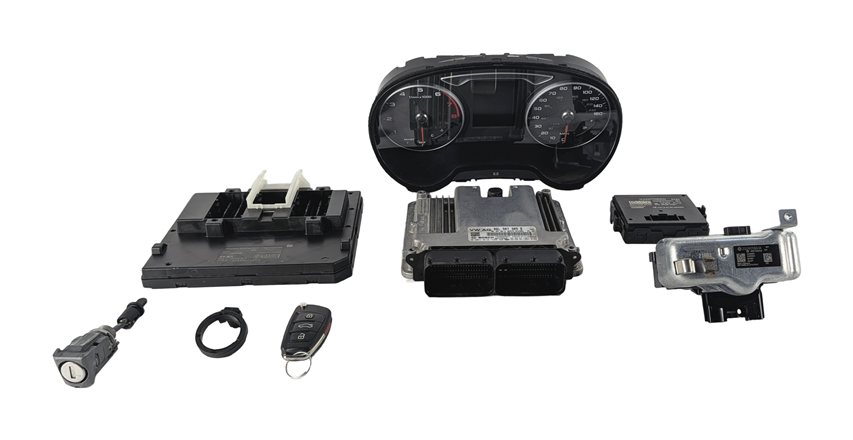 Thumbnail 2: 2020 AUDI A3 8V 2.0L (CZRA) ECM BCM MPH CLUSTER GATEWAY ELV IMMOBILIZER KEY SET