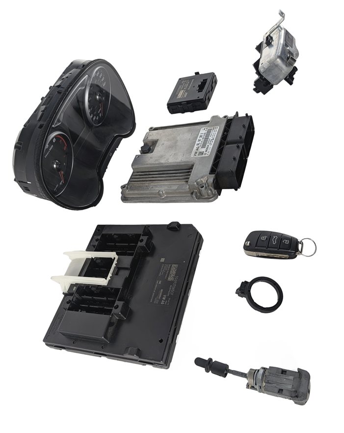 Thumbnail 5: 2020 AUDI A3 8V 2.0L (CZRA) ECM BCM MPH CLUSTER GATEWAY ELV IMMOBILIZER KEY SET