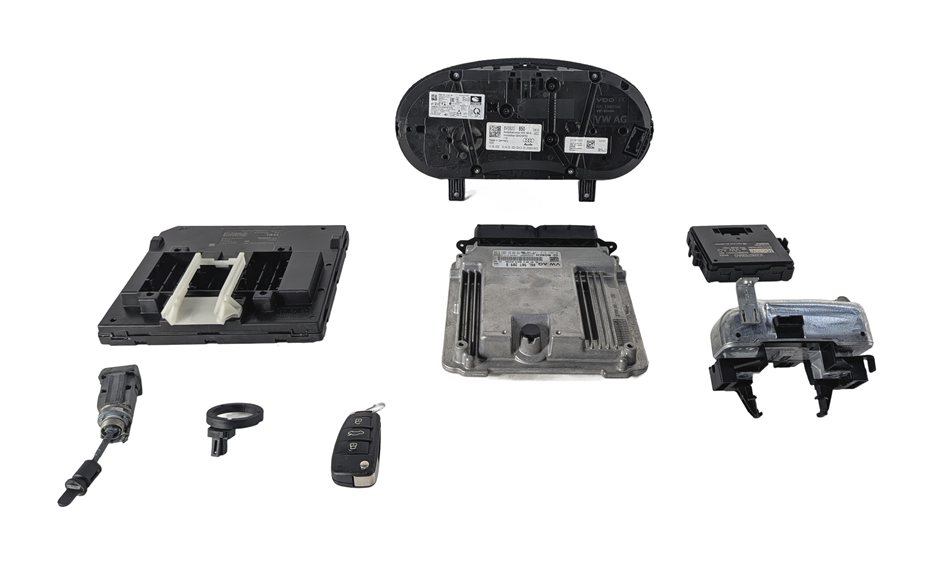 Thumbnail 6: 2020 AUDI A3 8V 2.0L (CZRA) ECM BCM MPH CLUSTER GATEWAY ELV IMMOBILIZER KEY SET