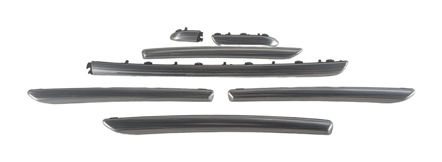 Thumbnail 2: 2020 AUDI A3 (8V) INTERIOR DOOR PANEL DASH INSERT TRIM SET/7 (Aluminum Mistral)