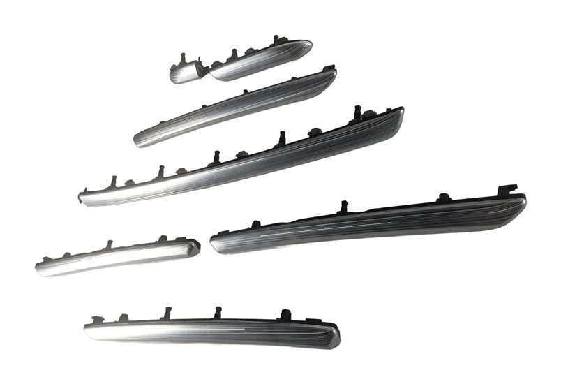 Thumbnail 4: 2020 AUDI A3 (8V) INTERIOR DOOR PANEL DASH INSERT TRIM SET/7 (Aluminum Mistral)
