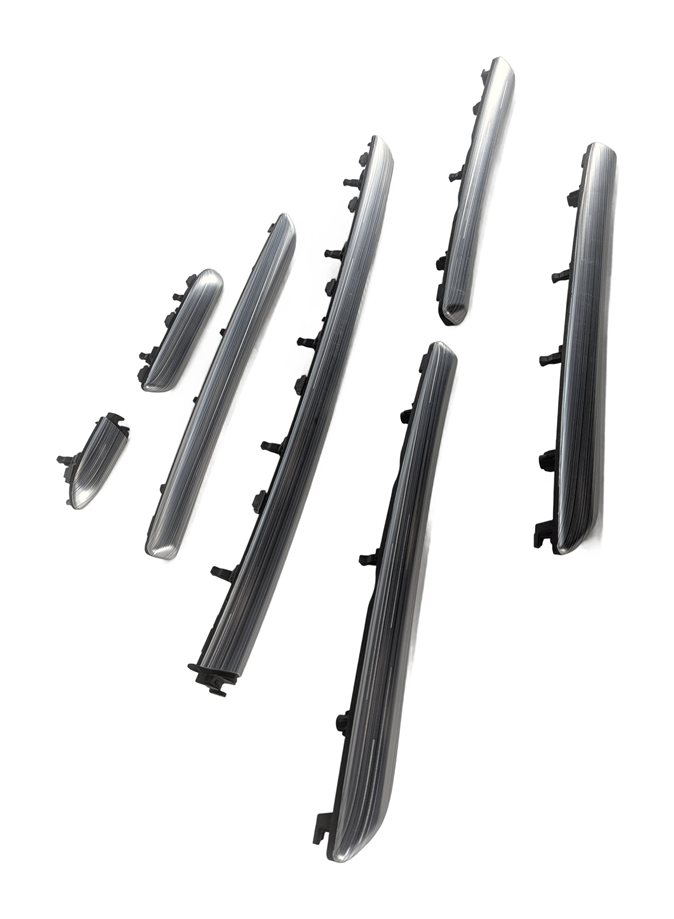 Thumbnail 5: 2020 AUDI A3 (8V) INTERIOR DOOR PANEL DASH INSERT TRIM SET/7 (Aluminum Mistral)