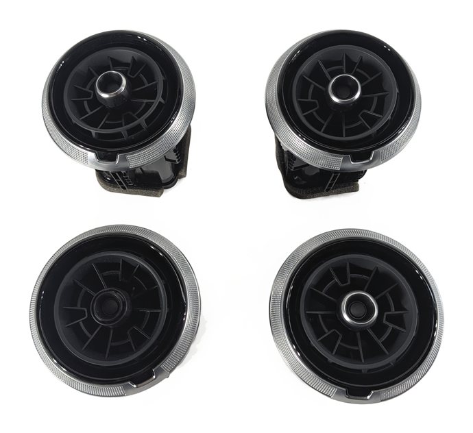 Thumbnail 3: 2016 AUDI A3 (8V) FRONT DASH HEAT AIR AC VENT SET/4 8V0820901 (Black)