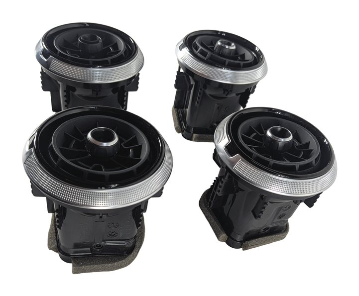 Thumbnail 4: 2016 AUDI A3 (8V) FRONT DASH HEAT AIR AC VENT SET/4 8V0820901 (Black)