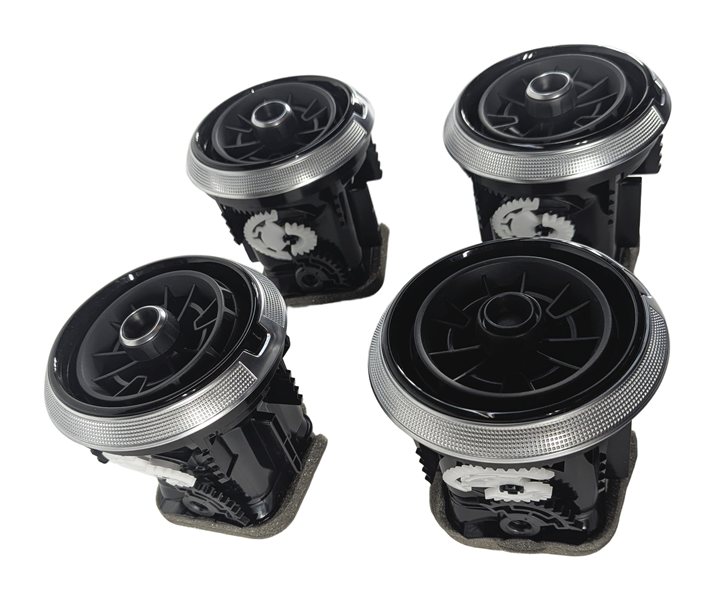 Thumbnail 5: 2016 AUDI A3 (8V) FRONT DASH HEAT AIR AC VENT SET/4 8V0820901 (Black)