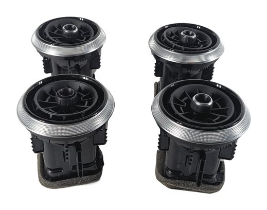 Thumbnail 6: 2016 AUDI A3 (8V) FRONT DASH HEAT AIR AC VENT SET/4 8V0820901 (Black)