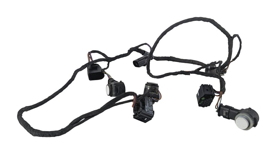 Thumbnail 2: 2016 AUDI A3 (8V) REAR PARK ASSIST PDC SENSOR SET/4 w/ HARNESS (White)