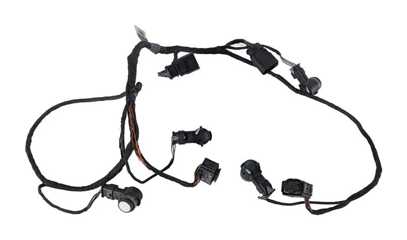 Thumbnail 7: 2016 AUDI A3 (8V) REAR PARK ASSIST PDC SENSOR SET/4 w/ HARNESS (White)