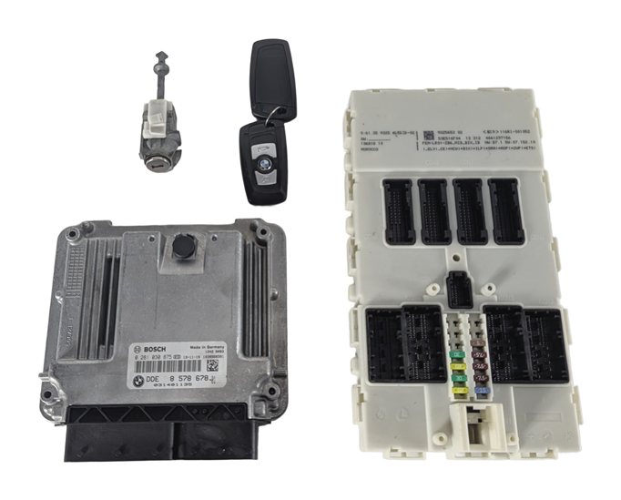 Thumbnail 9: 2014 BMW 328D (F30) 2.0L (N47) ENGINE DIESEL ECM DDE FEM DOOR LOCK KEY FOB SET/4