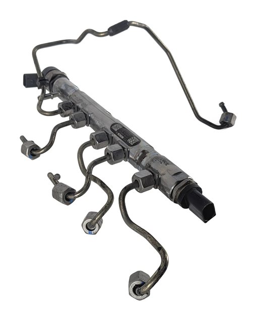 2014 BMW 328D (F30) 2.0L DIESEL N47T ENGINE FUEL RAIL w/ LINES PRESSURE SENSOR
