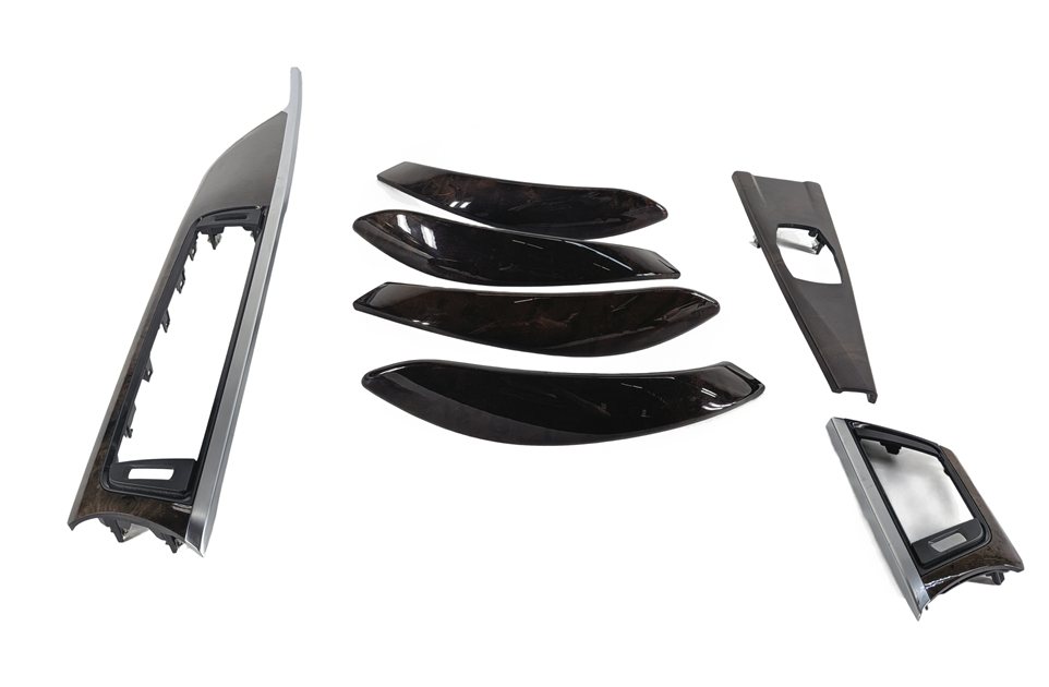 Thumbnail 2: 2014 BMW 328D (F30) INTERIOR DOOR DASH CENTER CONSOLE TRIM SET/7 (Burr Walnut)