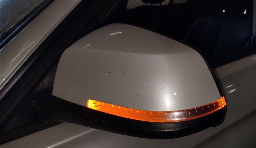 Thumbnail 2: 13-19 BMW 3-SERIES (F30 F31) LEFT P-FOLD HEAT AUTODIM DOOR MIRROR (White)