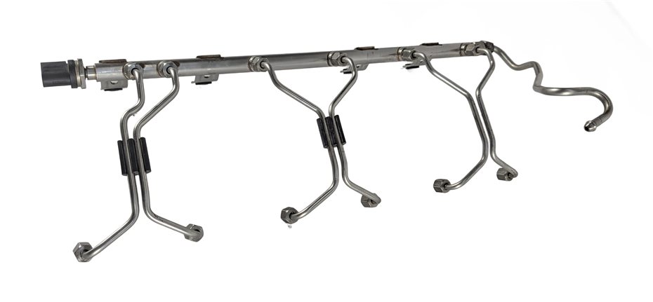 Thumbnail 4: 12-19 BMW 535i 640i F06 F10 3.0L N55 ENGINE FUEL RAIL w/ LINES PRESSURE SENSOR