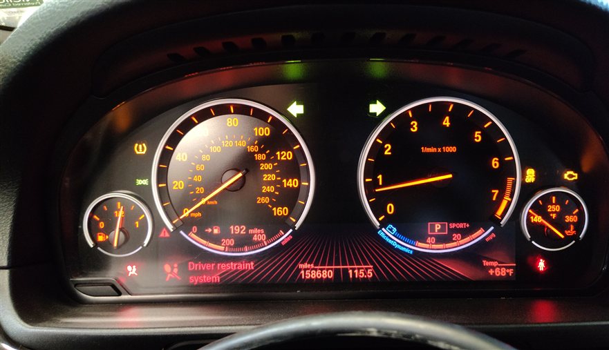 Thumbnail 2: 11-14 BMW 528i 535i 550i 640i 650i 740i 750i (F10) SPEEDOMETER MPH CLUSTER(158k)