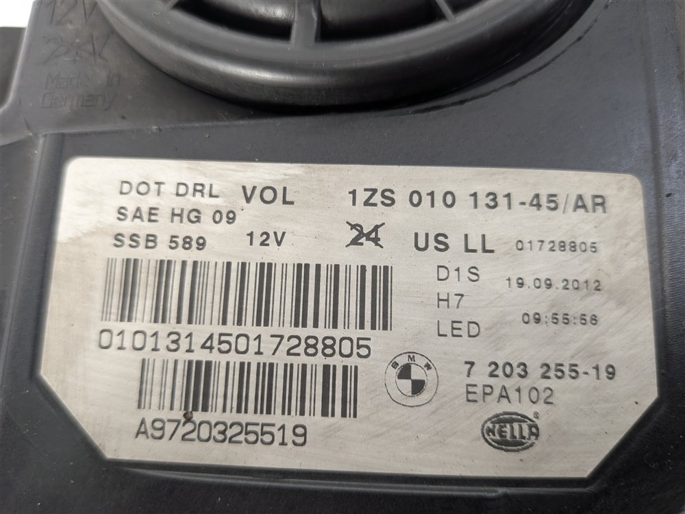 Thumbnail 10: 2011-2013 BMW 528i 535i 550i M5 (F10) LEFT XENON HID ADAPTIVE HEADLIGHT LAMP