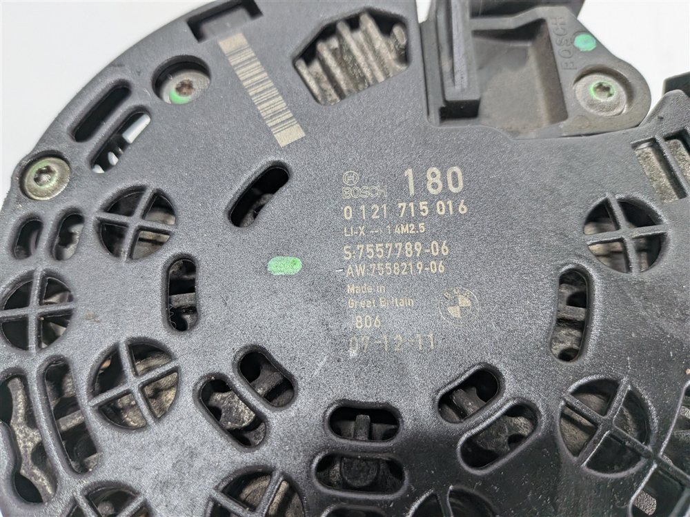 Thumbnail 8: 07-13 BMW 135I 335I 535I 3.0L (N54 N55) 180 AMP ALTERNATOR GENERATOR